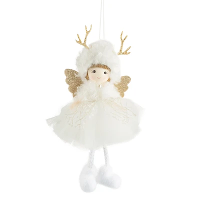 Ornement - Ange blanc aux ailes doées