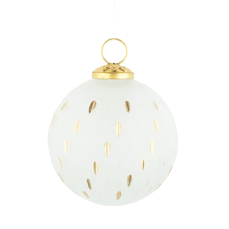 Christmas ball - Clear & gold