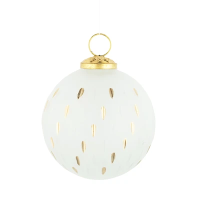 Christmas ball - Clear & gold