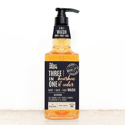 Gel douche 3 en 1 - Bourbon & cèdre