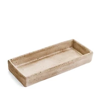 Rectangular travertine tray - Beige