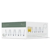 Ensemble de 4 verres striés - 250 ml