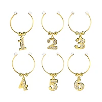Glass markers (6) - Gold 