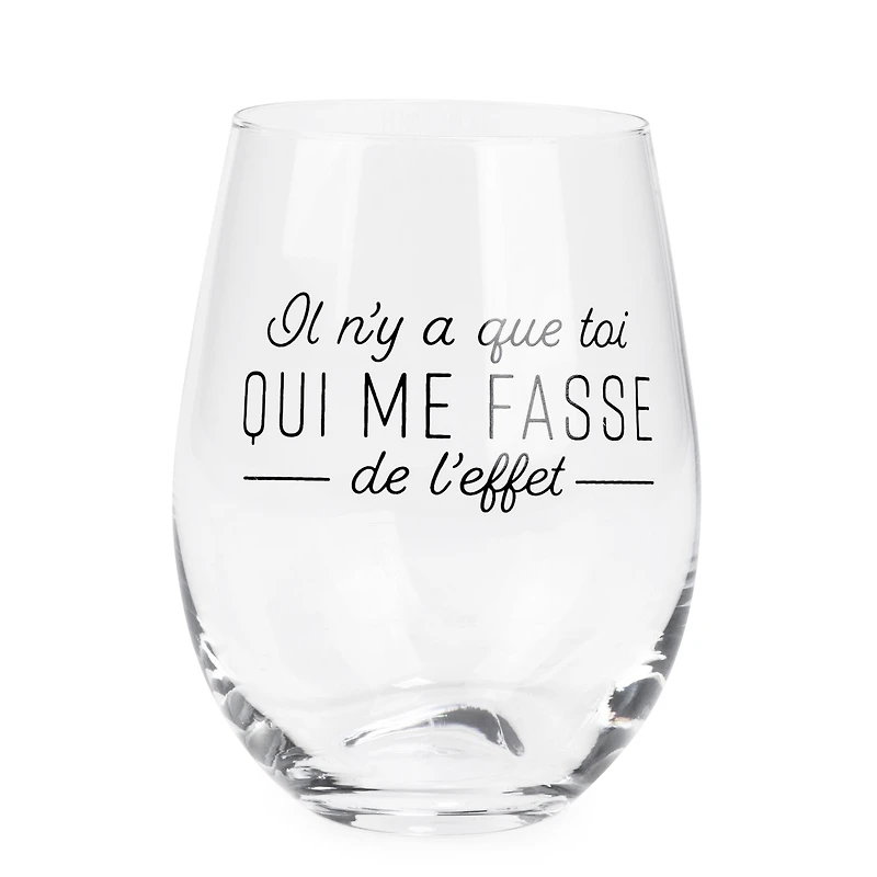 Stemless wine glass - Il n'y a que toi