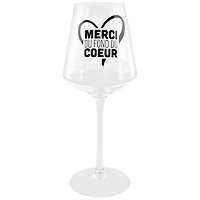 Wine glass - Thank you from the bottom of my heart