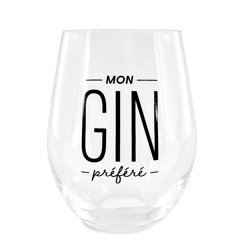 Stemless wine glass - My favorite gin