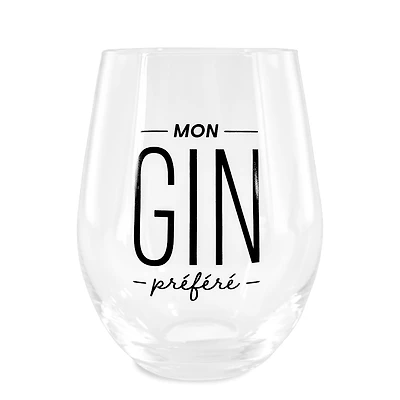 Stemless wine glass - My favorite gin