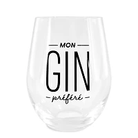 Stemless wine glass - My favorite gin