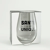 Wine glass without a stem - Cheers to a unique friendship