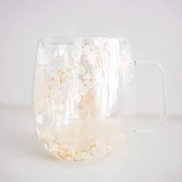 Double-walled cup - Pink & white flowers