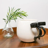 White ceramic cup - Black loop