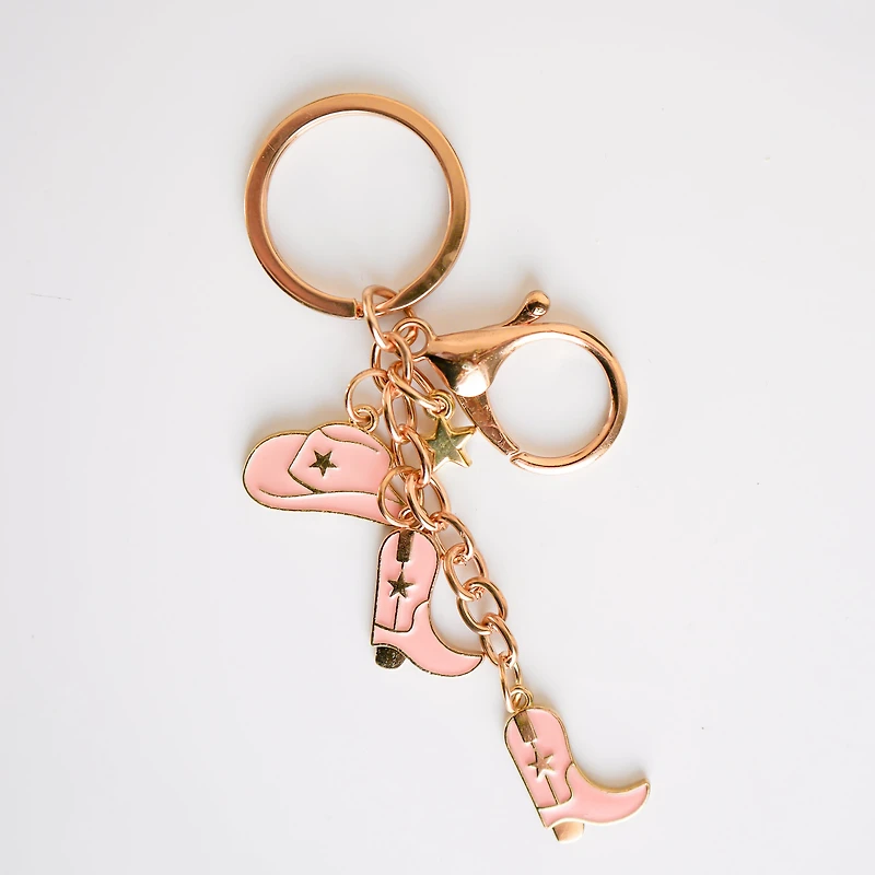 Pink keychain - Cowboy
