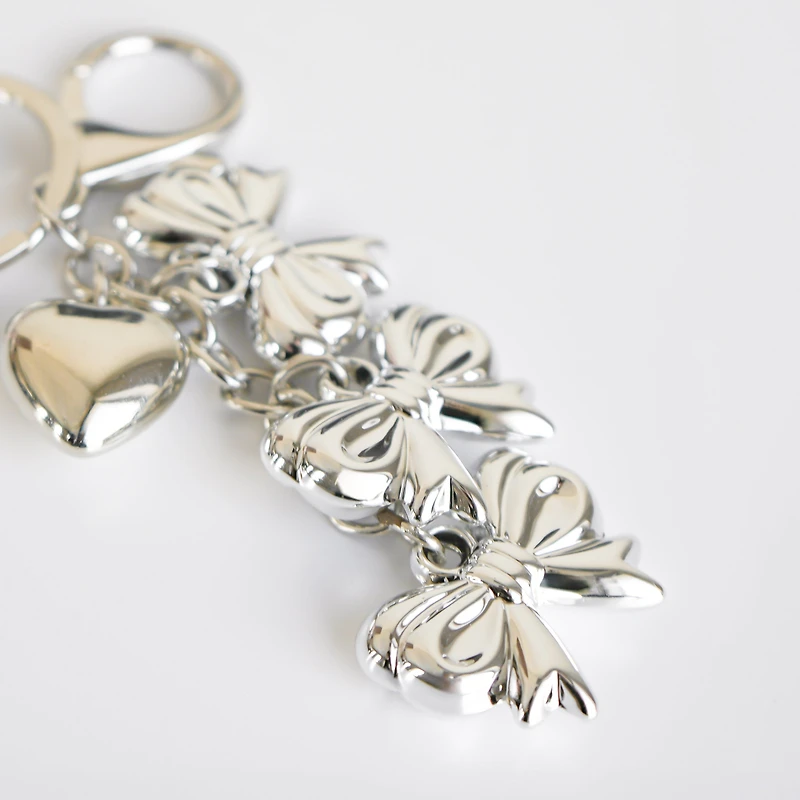 Porte-clé argent - Boucles