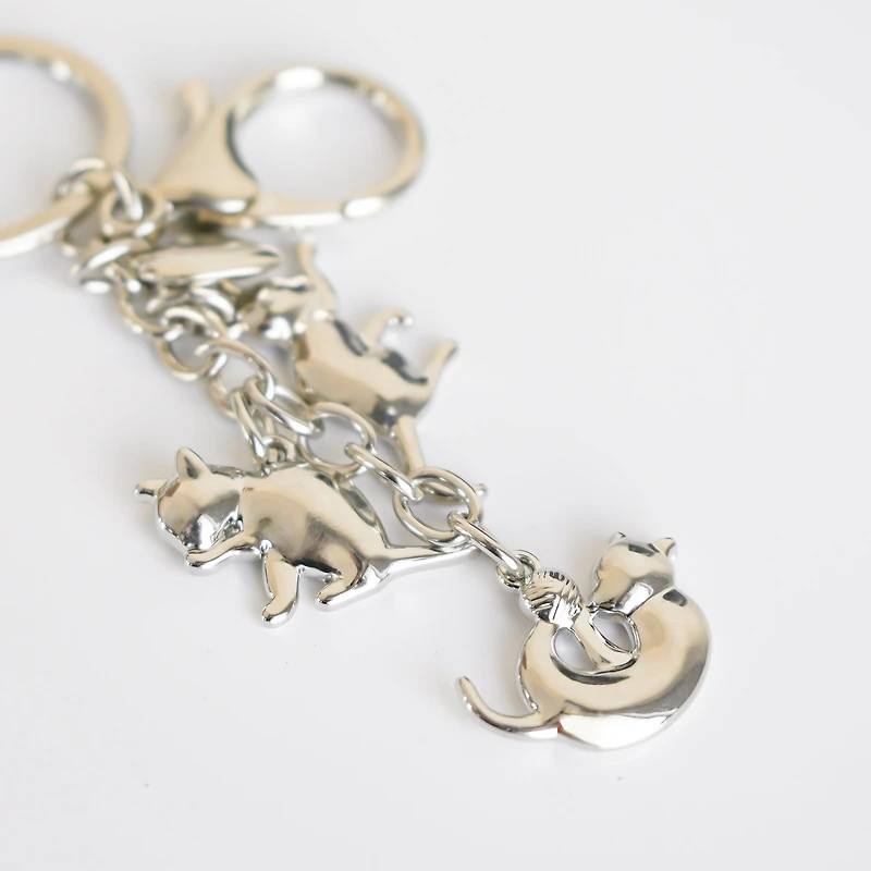 Silver keychain - Cats