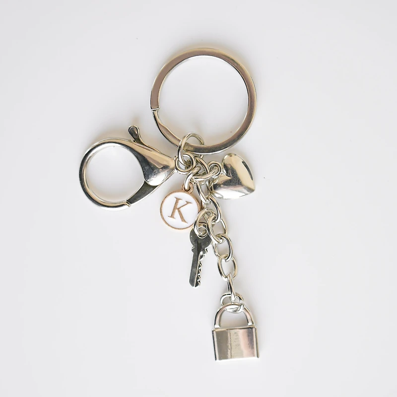 Porte-clé argent - Cadenas