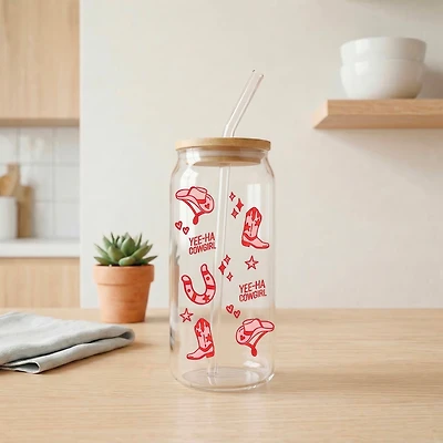 Glass with straw - Cowgirl