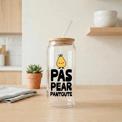 Glass with straw - No pear