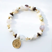 Bracelet message éducatrice - Doré