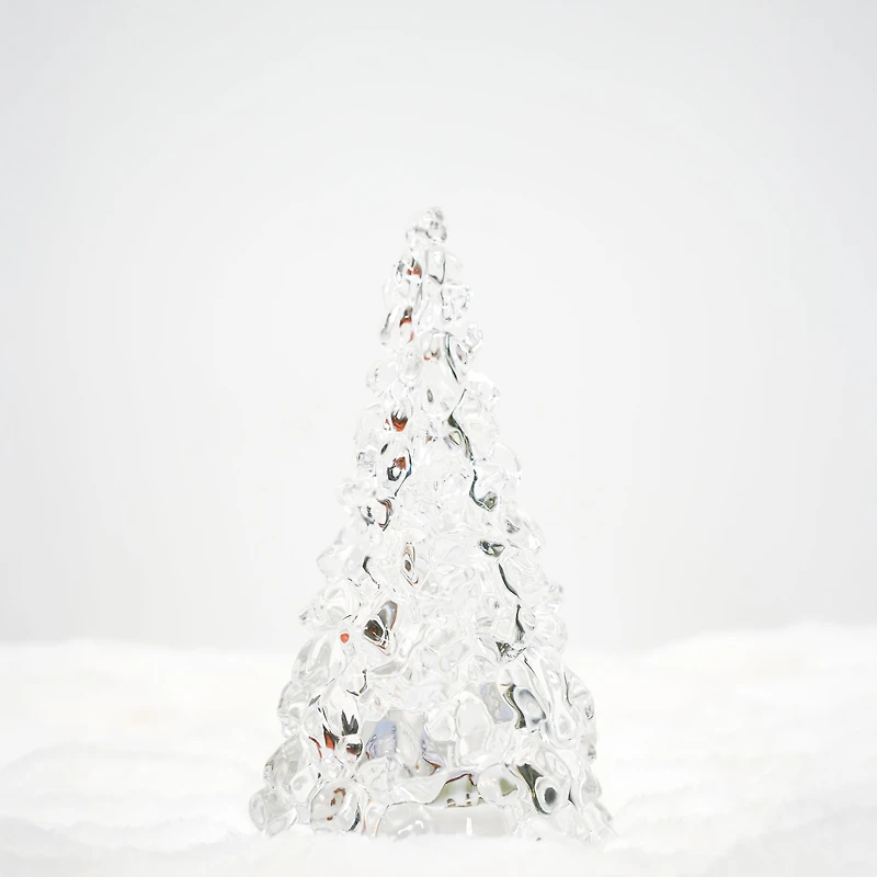 Petit sapin illuminé en acrylique