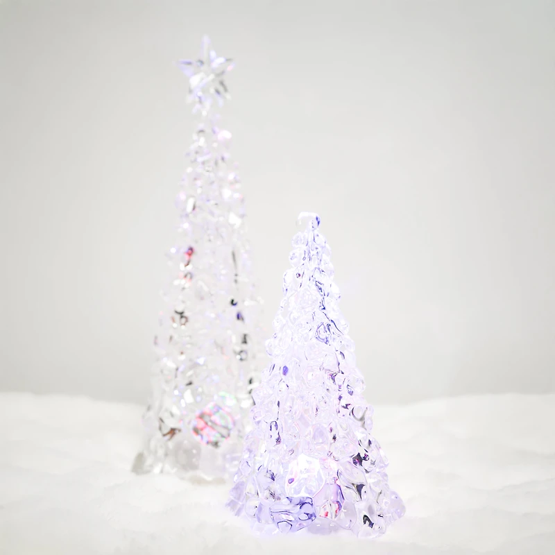 Grand sapin illuminé en acrylique