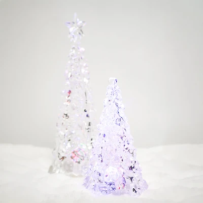 Grand sapin illuminé en acrylique