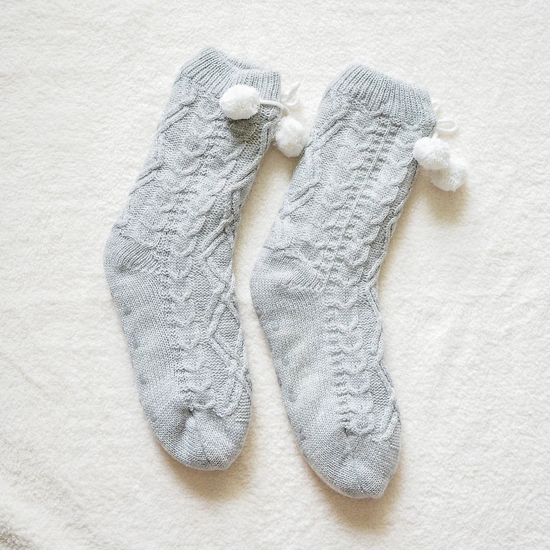 Lined wool socks