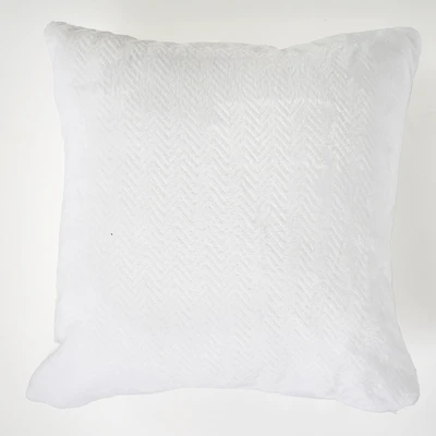 Coussin en microflanelle - Chevrons blancs
