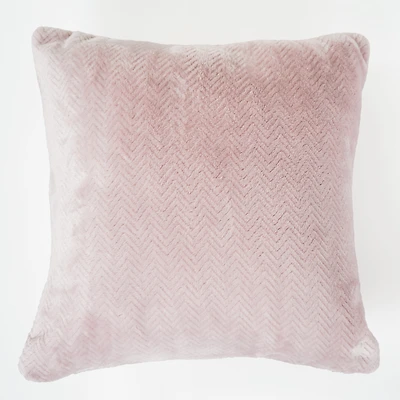 Coussin en microflanelle - Chevrons roses