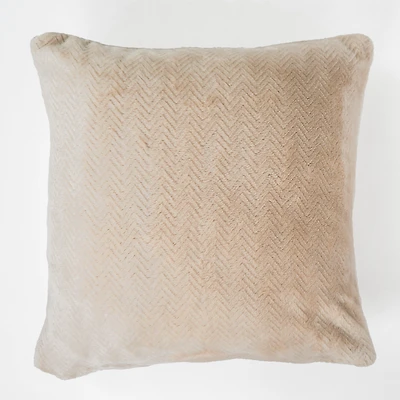 Microflannel cushion - Taupe chevrons