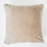 Microflannel cushion - Taupe chevrons