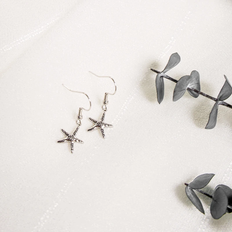Starfish earrings - Silver