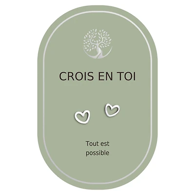 Boucles d'oreilles coeur argent