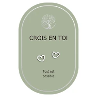 Boucles d'oreilles coeur argent