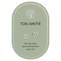 Silver heart earrings - Ton amitié