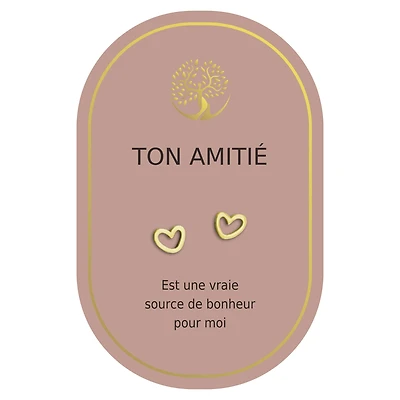 Boucles d'oreilles coeur or