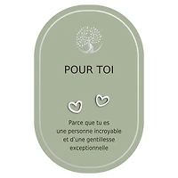 Silver heart earrings