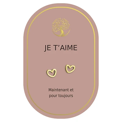 Boucles d'oreilles coeur or