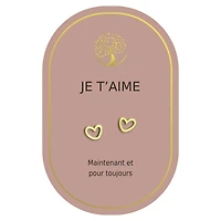 Boucles d'oreilles coeur or