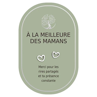 Silver heart earrings - Meilleure des mamans