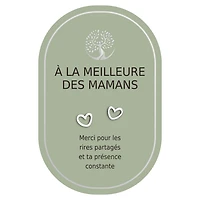 Silver heart earrings - Meilleure des mamans