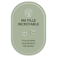 Boucles d'oreilles coeur argent - Fille incroyable