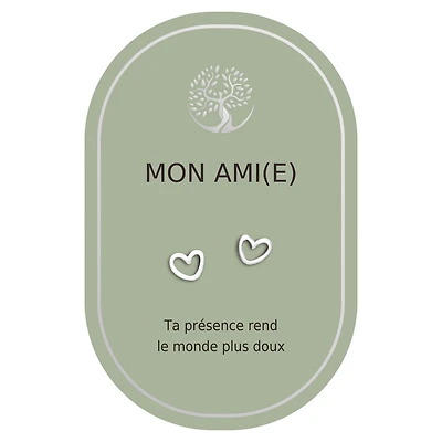 Silver heart earrings - Mon amie