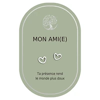 Silver heart earrings - Mon amie