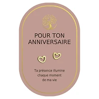 Gold heart earrings - Anniversaire