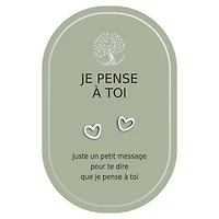 Boucles d'oreilles coeur argent - Je pense à toi
