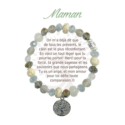 Bracelet message maman - Argent