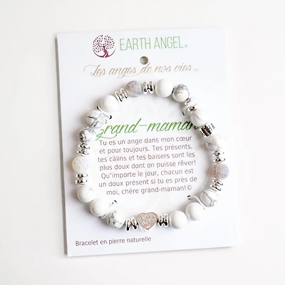 Bracelet message « Grand-maman » - Gris