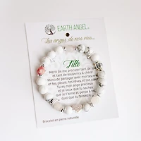Bracelet message « Fille » - Rose