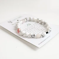 Bracelet message « Fille » - Rose