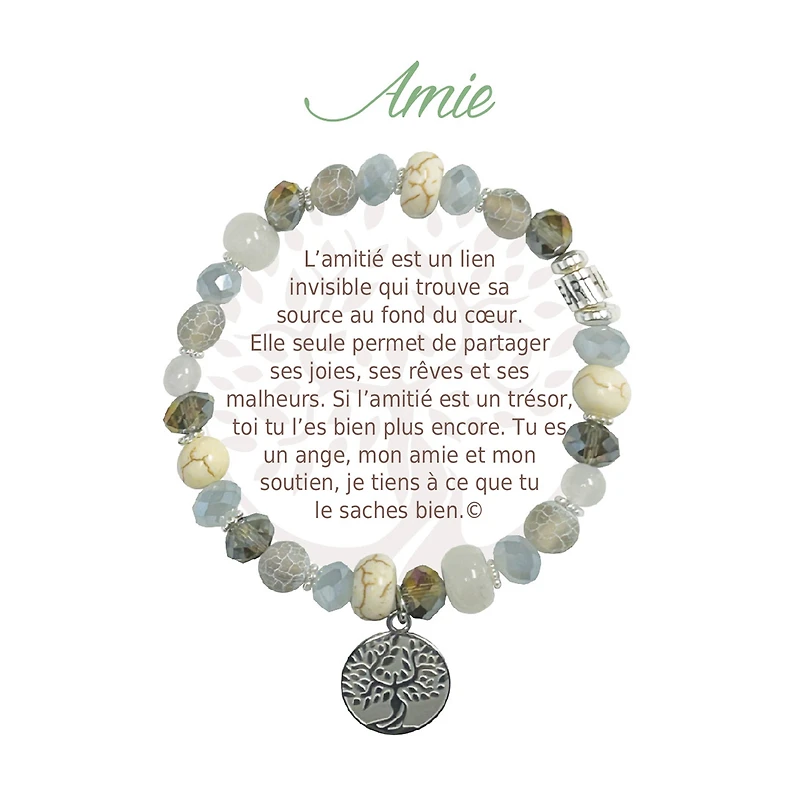 Bracelet message amie - Argent